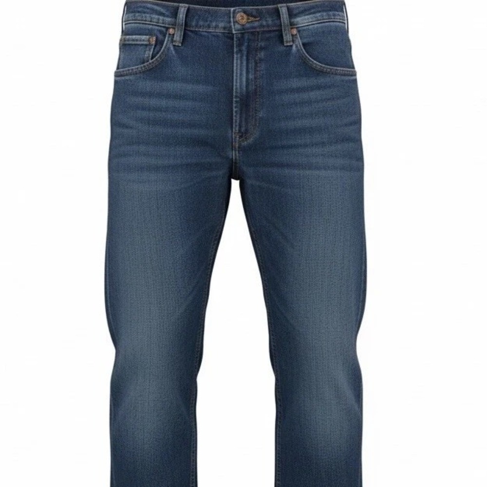 WearGuard Baggy Jeans Blue Aramark Workwear Dark Wash Worn Denim Mens 32X32